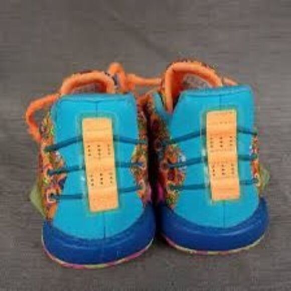 Adidas Men's Size 6 SM Dame 7 Basketball Shoes Orange Maximalist Doodle Print - Picture 4 of 16